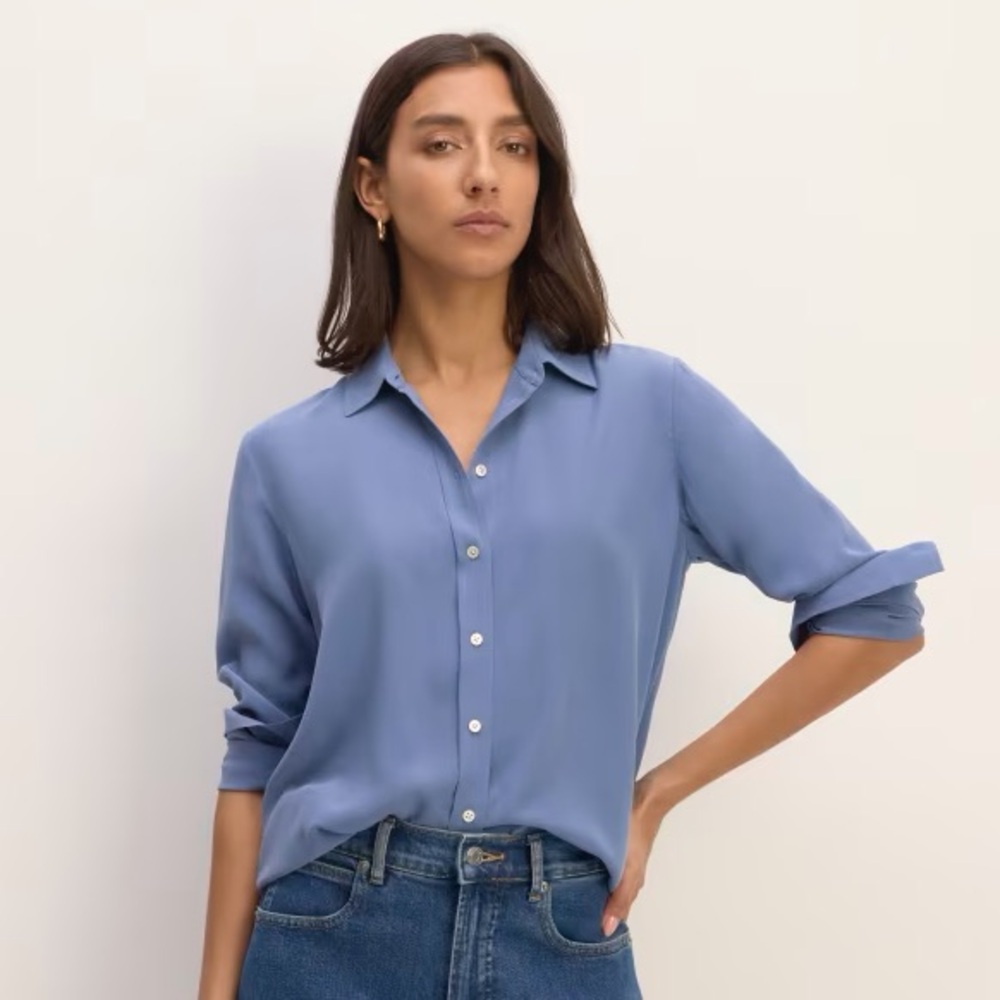 NWT Everlane Washable Relaxed Silk Shirt